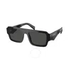 Prada Womens Black Pr A05s Rectangle-frame Acetate Sunglasses