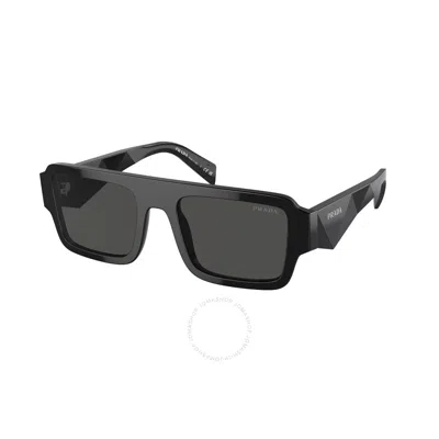 Prada Pr A05s Black Sunglasses In Dark Grey