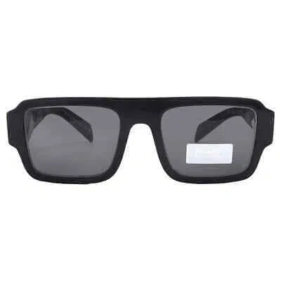 Pre-owned Prada Grey Browline Men's Sunglasses Pr A05s 16k08z 53 Pr A05s 16k08z 53 In Gray