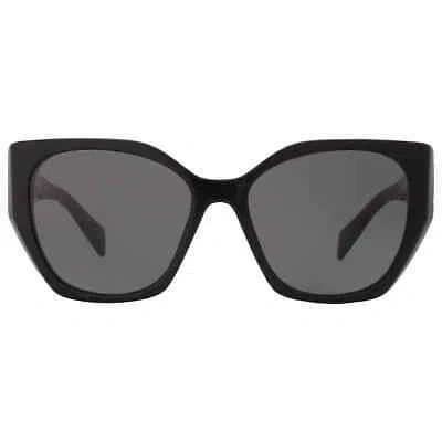 Pre-owned Prada Grey Butterfly Ladies Sunglasses Pr 19zs 1ab5s0 55 Pr 19zs 1ab5s0 55 In Gray