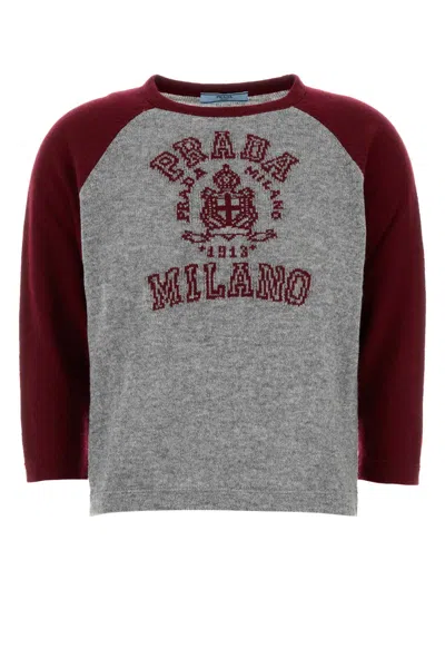 PRADA PRADA GREY CASHMERE SWEATER