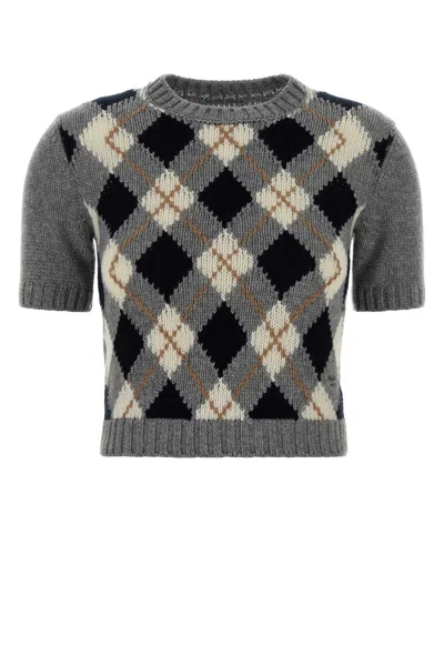PRADA GREY CASHMERE SWEATER