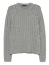 Prada Grey Cashmere Sweater In Gray