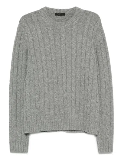 Prada Grey Cashmere Sweater In Gray