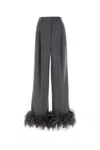 Prada Women's Cashmere Wide-leg Pant In Grigio