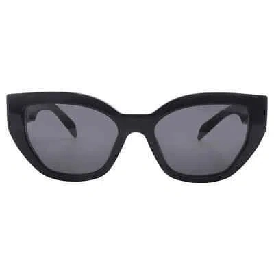 Pre-owned Prada Grey Cat Eye Ladies Sunglasses Pr A09s 1ab5s0 53 Pr A09s 1ab5s0 53 In Gray