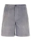 Prada Grey Cotton Shorts In Grey