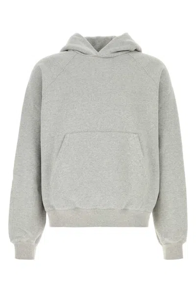 Prada Grey Cotton Sweatshirt In Gray