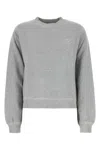 Prada Womens Grey Logo-print Round-neck Cotton Sweatshirt In Black