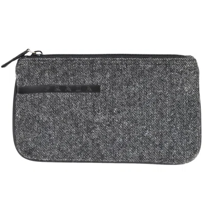 Prada Grey Denim - Jeans Clutch Bag ()