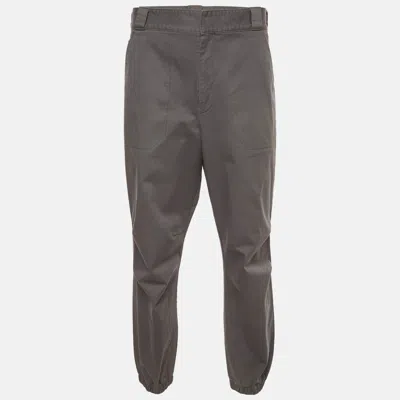 Pre-owned Prada Grey Denim Regular Fit Joggers Xxl