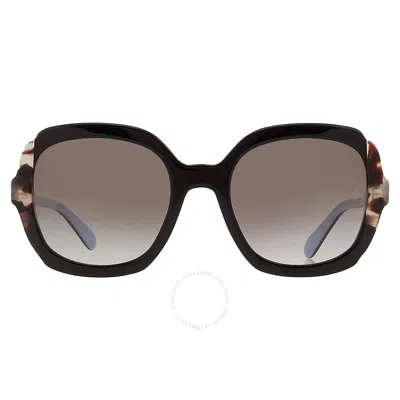Prada Grey Gradient Butterfly Ladies Sunglasses Pr 16us Khr0a7 54 In Azure / Black / Brown / Grey