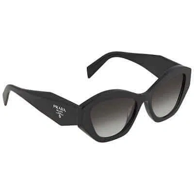 Pre-owned Prada Grey Gradient Cat Eye Ladies Sunglasses Pr 07ysf 1ab0a7 55 Pr 07ysf 1ab0a7 In Gray