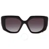 PRADA OPEN BOX - PRADA GREY GRADIENT IRREGULAR LADIES SUNGLASSES PR 14ZS 1AB09S 50