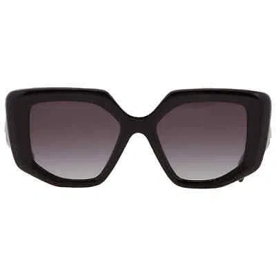 Pre-owned Prada Grey Gradient Irregular Ladies Sunglasses Pr 14zs 1ab09s 50 Pr 14zs 1ab09s In Gray