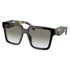 Prada Grey Gradient Square Ladies Sunglasses Pr 24zs 1ab0a7 56 In Black