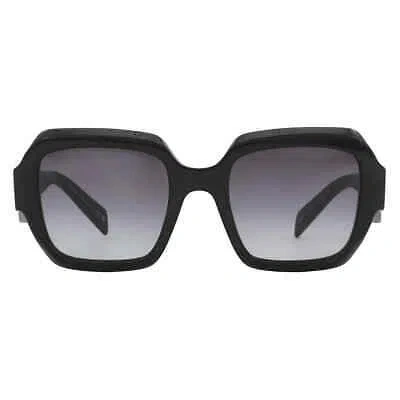 Pre-owned Prada Grey Gradient Square Ladies Sunglasses Pr 28zs 16k90a 53 Pr 28zs 16k90a 53 In Gray