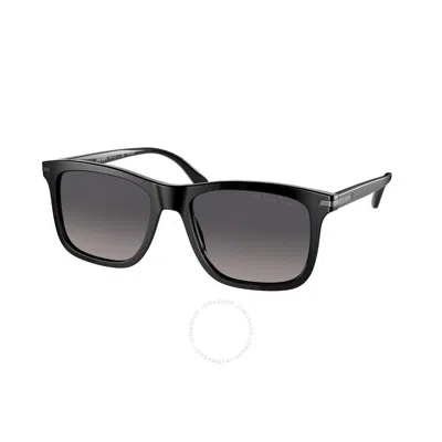 Prada Grey Gradient Square Men's Sunglasses Pr 18ws 1ab09g 56 In Black