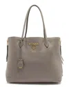 Prada Grey Leather Top Handle Shopper Tote (authentic Pre-loved)