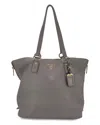 Prada Grey Leather Tote (authentic Pre-loved) In Gray