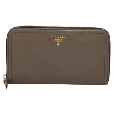 Pre-owned Prada Grey Leather Wallet  () In Gray