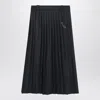 Prada Pleated Midi Skirt In Animal Print