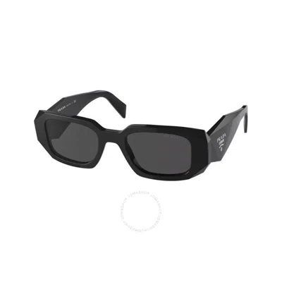 Prada Grey Rectangular Ladies Sunglasses Pr 17ws 1ab5s0 49 In Black