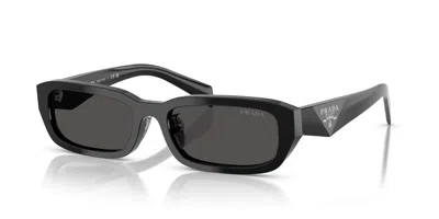 Prada Grey Rectangular Ladies Sunglasses Pr B06sf 16k08z 55 In Black