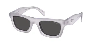 Prada Grey Rectangular Ladies Sunglasses Pr C06s 22g08z 50 In Black