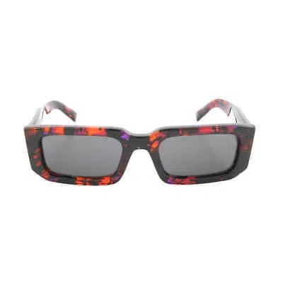 Pre-owned Prada Grey Rectangular Men's Sunglasses Pr 06ys 06v5s0 53 Pr 06ys 06v5s0 53 In Gray