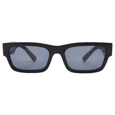Pre-owned Prada Grey Rectangular Men's Sunglasses Pr A03s 16k07t Pr A03s 16k07t In Gray
