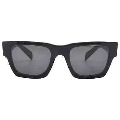 Pre-owned Prada Grey Square Men's Sunglasses Pr A06s 16k08z 50 Pr A06s 16k08z 50 In Gray