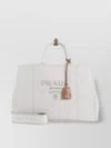 Prada Grey Stitching Tote Bag