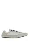 Prada Grey Re-nylon And Suede Collapse Sneakers In Gray