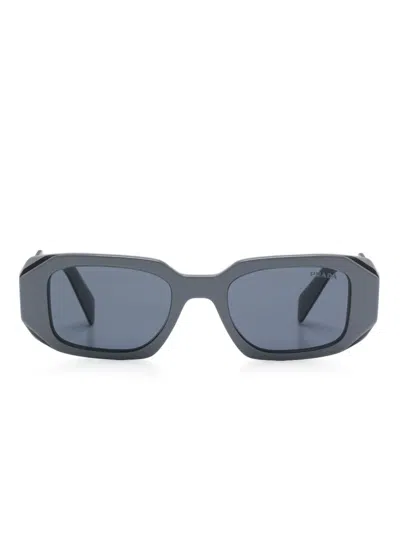 Prada Grey Symbole Sunglasses In Black