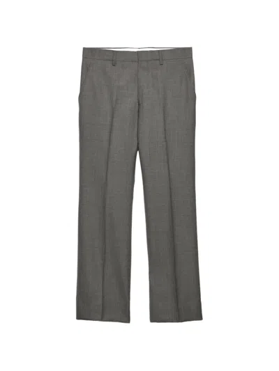 Prada Grey Tailored Trousers In Gray