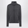 Prada High Collar Jacket Long Sleeves Pockets In Gray