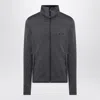 Prada High Collar Jacket Long Sleeves Pockets In Gray