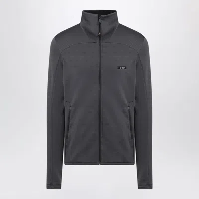 PRADA PRADA GREY TECHNICAL-FABRIC SWEATSHIRT