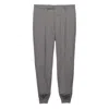 Prada Men's Wool Jogger Trousers In Gray