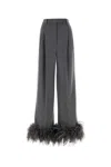 Prada Women's Cashmere Wide-leg Pant In Grey