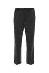 Prada Wool Trousers With Back Pockets And Belt Loops In Grey