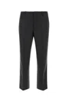 Prada Wool Trousers With Back Pockets And Belt Loops In Ardesia