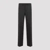Prada Prince Of Wales Checked Wool Trousers In Grey