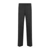 Prada Prince Of Wales Checked Wool Trousers In Grey