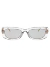 Prada Grigio Trasparente Acetate Sunglasses In Gray