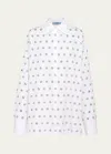 Prada Poplin Shirt With Veil In F0009 Bianco