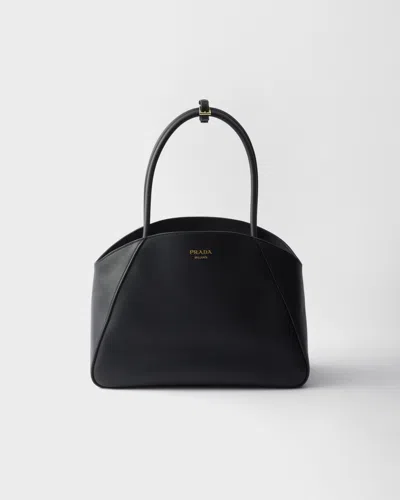 Prada Borsa Shopping In Pelle Nera Donna In Black