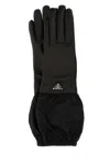 Prada Wrist Elasticated Leather Palm Gloves