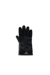 Prada Gloves With Intricate Stitch Detailing In Nero Oro